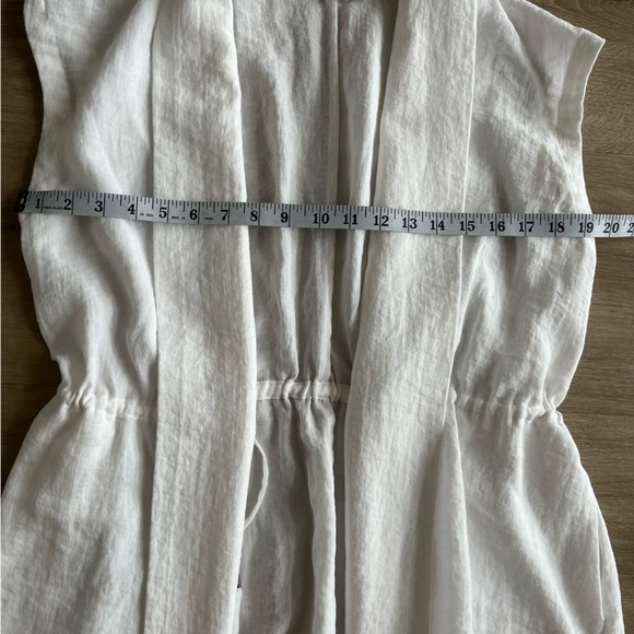 Calvin Klein Cap Sleeve Open-Front Jacket Women's Small White Solid - Picture 4 of 8